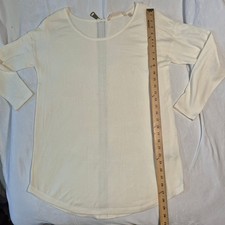 SOFT SURROUNDINGS RACER BACK ZIP SHIRTDRESS LARGE OFF WHITE WITH BLACK STRIPE