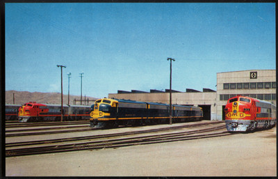 California, Barstow - Railroad Disel Locomotive Maintenance Facility Hwy 66 & 91