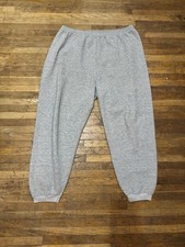 Vintage 90 s Hanes Her Way XL Gray Joggers Jogging Pants Sweatpants Gym Track