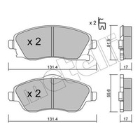 Metelli BremsbeläGe Bremsbelegsatz Vorne FüR Opel Corsa C Meriva