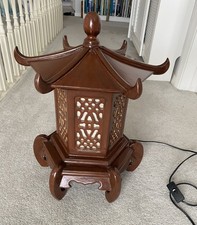 Large Wooden Chinese style electric table lamp