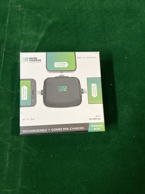Rush Charge 3 in 1 Portable Charger - Black 3300mAh RC33 Apple, Samsung, Android