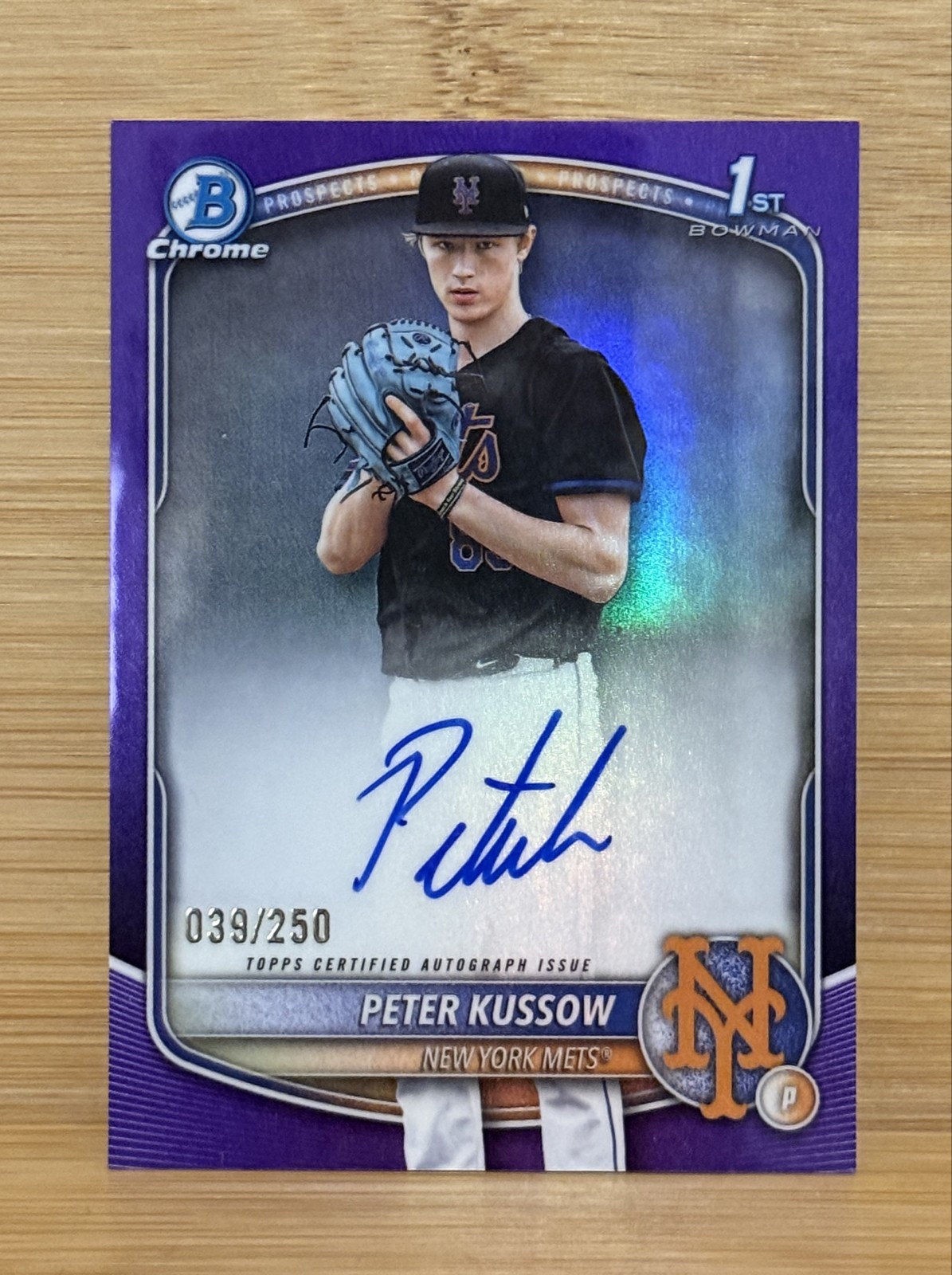 2025 Bowman Draft - Chrome Prospect Autographs Peter Kussow #CPA-PK Purple /250