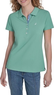 Women's Shirt Short Sleeve Polo Sleeve Button Placket Collared Neck Size X-Small