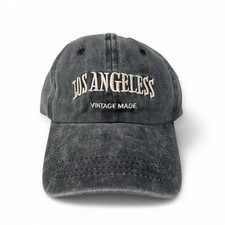 Los Angeles Vintage Made Baseball Cap Gray Embroidered Adjustable Cotton Hat