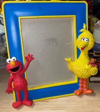 FUN GROVER & BIG BIRD SESAME STREET DESKTOP PHOTO FRAME 10.5” x 9” VINTAGE RARE