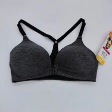 WARNER's SimplyPerfect Wire Free Racerback Front Closure color Black Size 34C