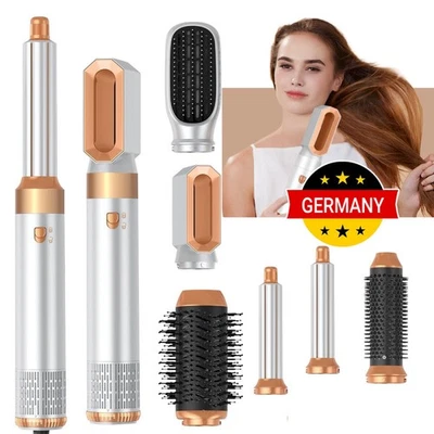 MARKENLOS 6 in 1 Haarstyler, Air Styler Set mit Warmluftbürste, Rundbürstenföhn, Airflow