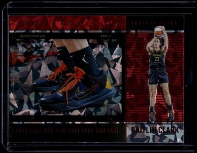 2025 Panini Caitlin Clark Chronicled Basketball #78 Shoe Game Red Cracked Ice