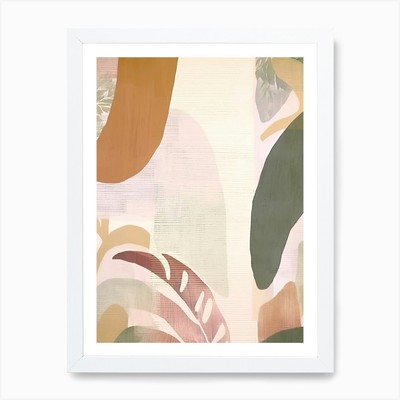 Muted Neutrals Abstract 13 Art Prin Framed Wall Art Poster Canvas Print Picture
