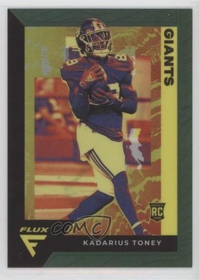 2021 Panini Chronicles Flux Rookies Green Prizm 15/49 Kadarius Toney RC a8x