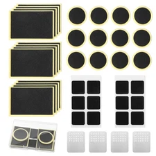 40pc Bike Inner Tube Patch Kit Tire Repair Bicycle Patches 4 Rasps Self Adhesive
