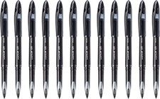 Uniball Air Porous Point Pens, Medium Point 0.7Mm , Black, 12 Pack