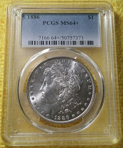 PCGS  / MS - 64 +  / 1886 P / MORGAN DOLLAR