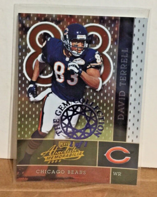 David Terrell 2002 Absolute Memorabilia Gem Collection 1 of 1 Masterpiece 1/1 SP