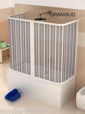 SOPRA VASCA A SOFFIETTO IN PVC 3 TRE LATI 70x170x70 CM ANTE BOX DOCCIA PER VASCA