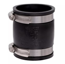 1056-22 2-In. Flexible PVC Pipe Coupling for Cast Iron Plastic Plumbing 2 Pack