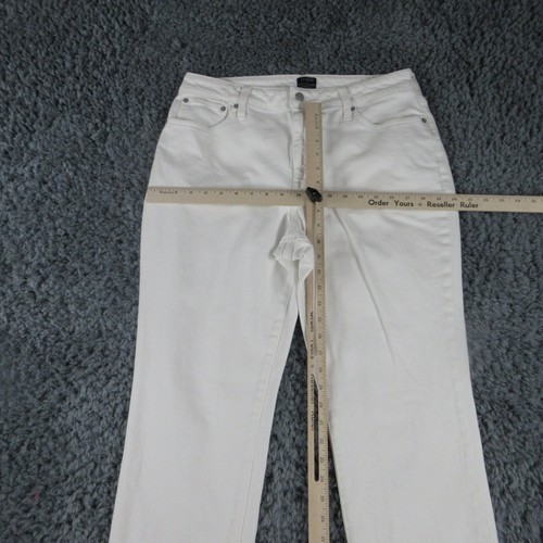 J CREW Jeans Damen 32 weiß Denim Curvy Essential Straight 32x25* - Bild 7 von 17