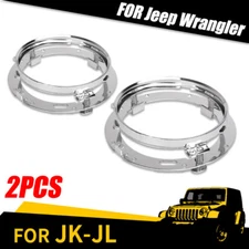 2X 7" Inch Round LED Headlight Mounting Ring Bracket for Jeep Wrangler JK Harley
