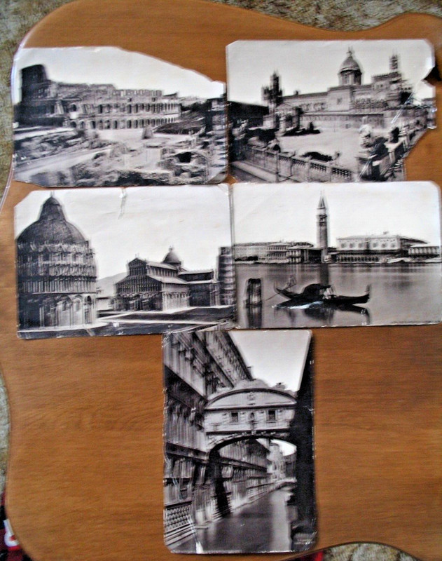 Lot 5 Vintage 1900's Hood's Photos of the World: Italy #'s 73, 75, 76, 78, 79
