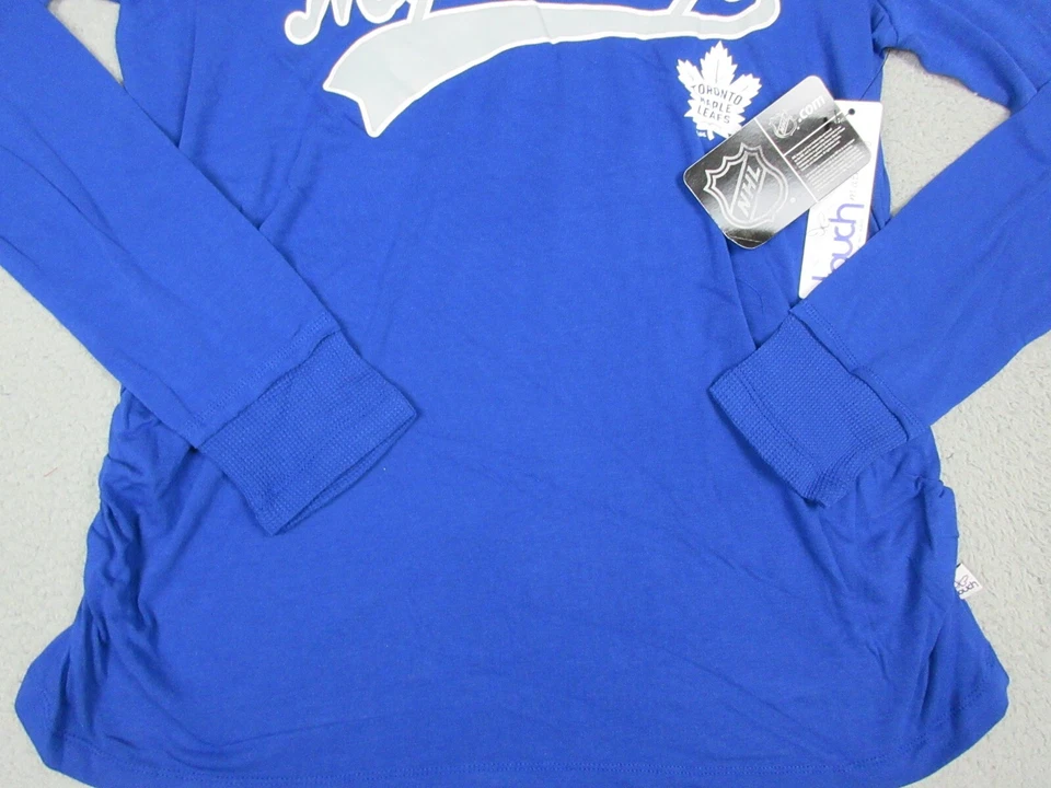 Toronto Maple Leafs Shirt Womens Large Blue Logo Maternity NHL Hockey - Image 2 of 4
