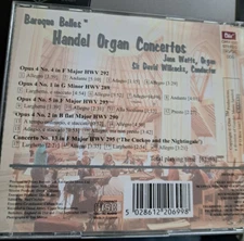 BAROQUE BELLES. HANDEL ORGAN CONCERTOS. JANE WATTS ORGAN. SIR DAVID WILLCOCKS 