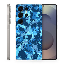 Vinyl Wrap Skin Blue Camo Compatible With Samsung Galaxy S 25 Ultra