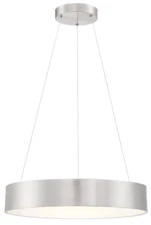 Park Harbor 20" Wide Integrated LED Chandelier Brushed Nickel Light Fixture
