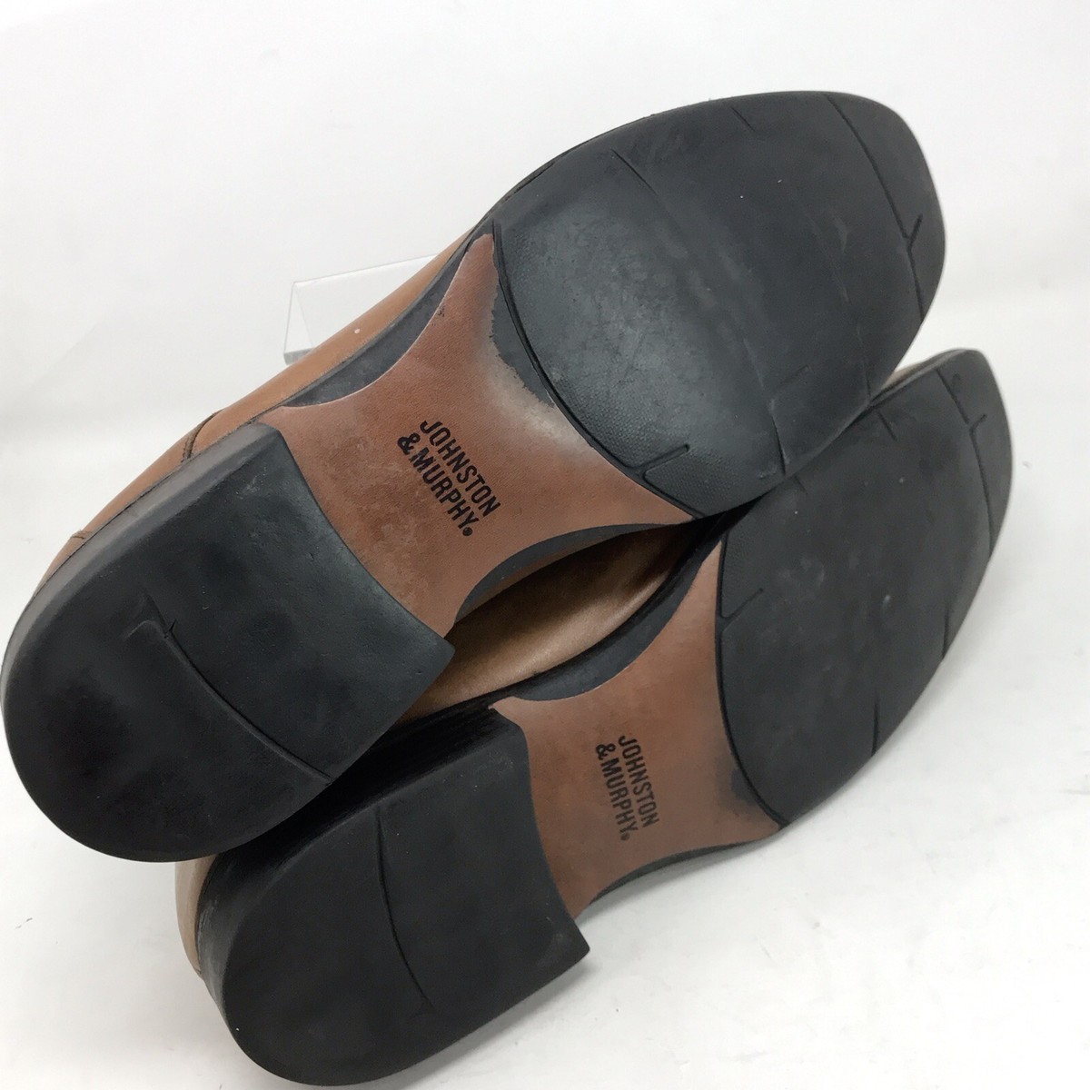 Johnston & Murphy Loafer Slip On Dress Shoe Brown Leather 