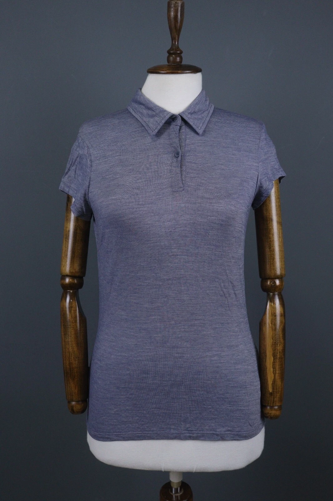 Icebreaker Blue 100% Merino Wool Top Base Layer Polo Shirt Size S