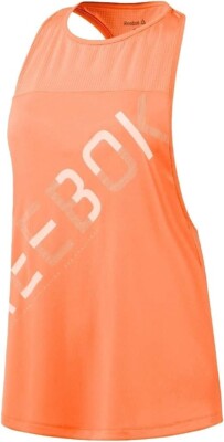  Reebok Wor Graphic Mesh Tanktop Größe XS M Orange High Vis Weste 