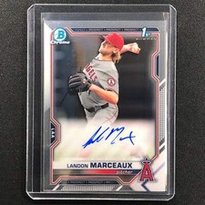 2021 Bowman Draft Landon Marceaux Chrome Prospect 1st Bowman Auto No Lm B