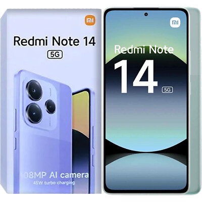 Xiaomi Redmi Note 14 5G Coral Green 256GB + 8GB Dual-SIM Unlocked GSM NEW