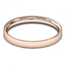 9ct Rose Gold 2.5mm Classic Comfort Flat Court Wedding Ring