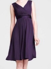David's Bridal Women’s Sleeveless Jersey Purple Dress Charmeuse Size 4