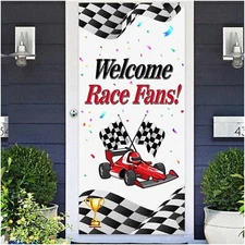 Race Day Memories Photo Booth Props and Backdrop Set - Celebrate with Speed and