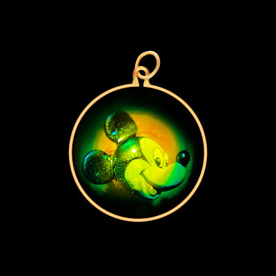 Hologramm Anhänger 9 kt Gold - Disney Mickey (klein) - SEHR SELTEN! NUR NOCH 1