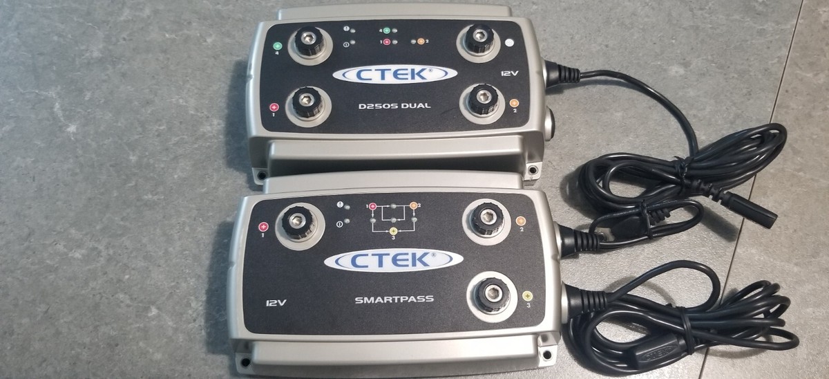 CTEK D250S DUAL & CTEK SMARTPASS 100A Marine Battery Charger | 12V