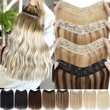 U Part Piece Human Hair Extensions One Piece Real V-Shape Thick Weft 12"-22"