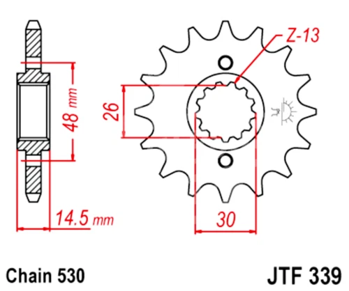 530 JT Sprockets and Drive Chain Kit for Honda CBR1000 1996-2000 - Image 3 of 4
