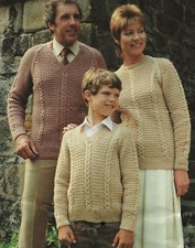 Ladies Mens Sweaters Knitting Raglan Sleeves girls  Pattern DK & 4ply 26-44"1209