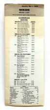 Excellent Nikon Price List May 1,1976 Brochure P4212