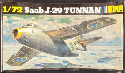 Heller #260 1/72 Swedish Air Force SAAB J/S 29 Tunnan Plastic Kit  *SEALED*