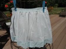 Vtg 1960's Light Blue Pettipants With Lace Size XS 100 Nylon