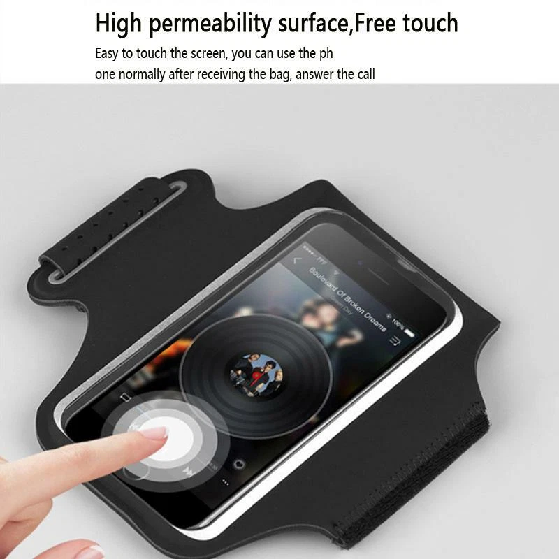 Bolso deportivo pulsera brazalete portátil exterior bolsa móvil soporte teléfono celular billetera Foto 2 de 3