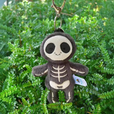 Jellycat SKELETON BOB BAG CHARM with Dust Bag FUN Spooky Halloween Plush NWT