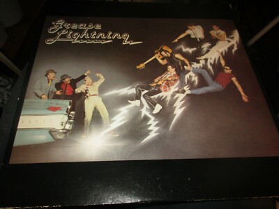 Signed 1983 GREASE LIGHTNING S/T 4 Track EP Lazy Eye 1838 Houston Rock NM/NM