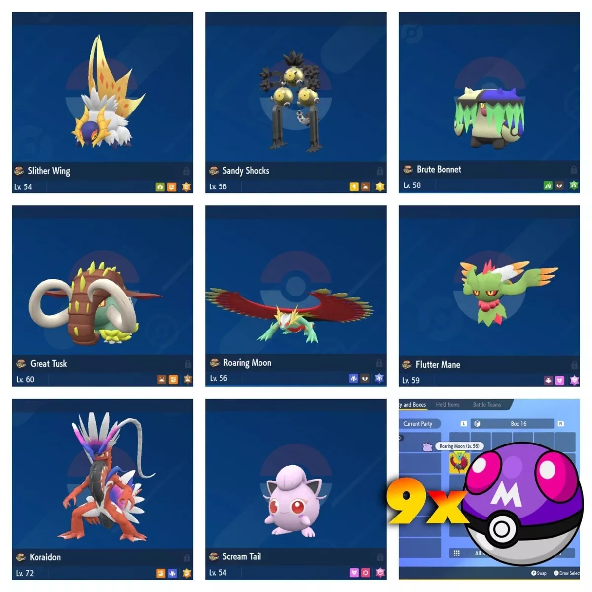 Pokemon Scarlet and Violet ✨Shiny 6IV Paradox Pokemon (ALL Violet  EXCLUSIVES)✨