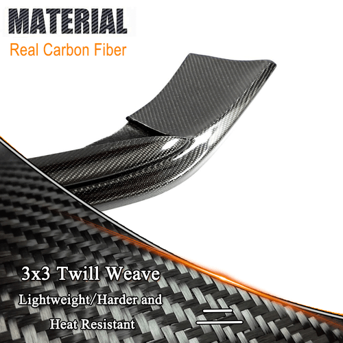 For Benz W212 E400 E300 Sport 2014-16 REAL CARBON Front Bumper Lip Spoiler Chin - Picture 9 of 12