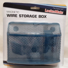 LockerMate Magnetic Wire Divided Storage Box Work School Locker Fridge - Teal